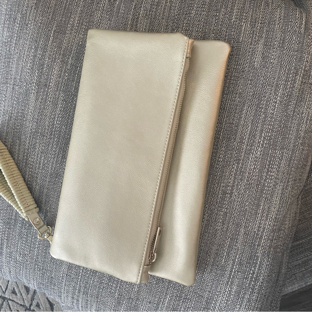 Cream Satchel Bag with Textured Finish